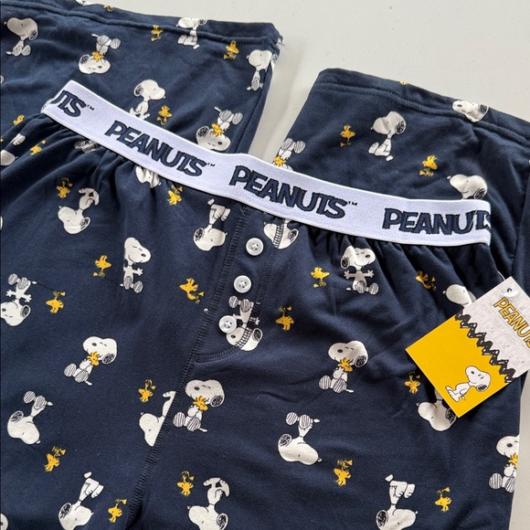 Super soft Peanuts Pajama Bottoms with Snoopy and Woodstock - Picture 1 of 3